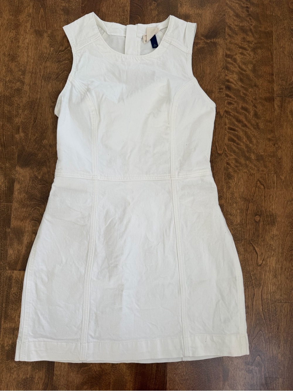 Universal Thread White Sleeveless Denim Dress